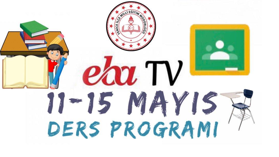 EBA TV 11-15 Mayıs Ders Programı